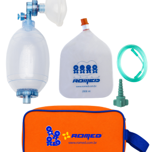 Reanimador Manual Ambu Silicone Adulto c/ Reservatório Bolsa Válvula Máscara