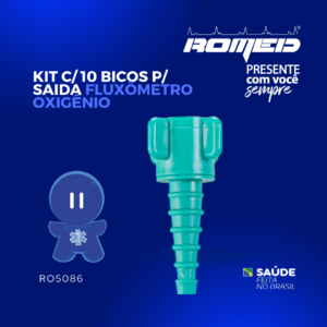 KIT C/ 10 BICOS P/ SAIDA FLUXÔMETRO OXIGÊNIO - Imagem 1