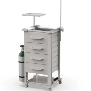 CARRINHO DE EMERGÊNCIA C/ 4 GAVETAS