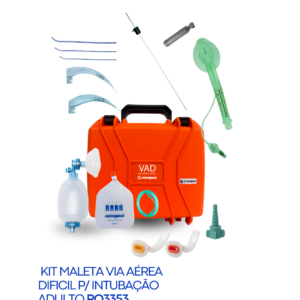 KIT MALETA VIA AÉREA DIFÍCIL P/ INTUBAÇÃO ADULTO - Imagem 1