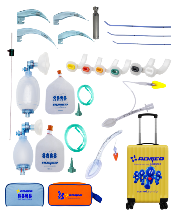 RO5557 KIT MALETA VIA AÉREA DIFÍCIL PARA INTUBAÇÃO ADULTO